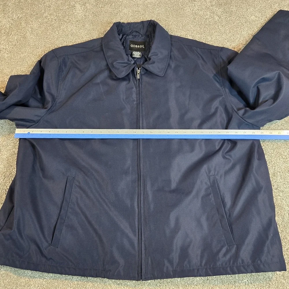 George Lightweight Navy‎ blue Quilted Lined Jacket Coat Size Mens 3XL 54-56 Work